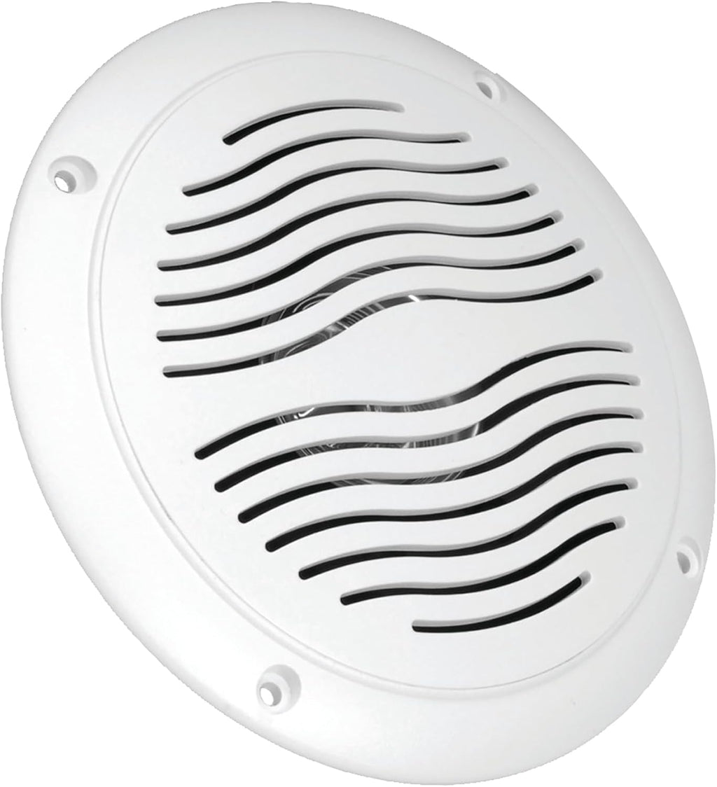 5-Inch Water Resistant Outdoor Speakers, Dual Cone, 25W Peak Power, Marine and RV Compatible (White)
