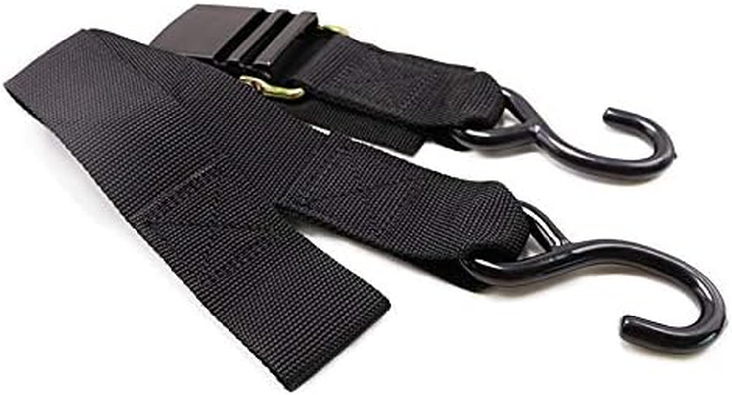 Heavy Duty Boat Trailer Transom Strap (2PK) - 2 Inch X 48 Inch Adjustable Marine Boat Tie down Straps to Trailer (Shipped from USA) with Quick Release Buckle1200 LBS Capacity Securely