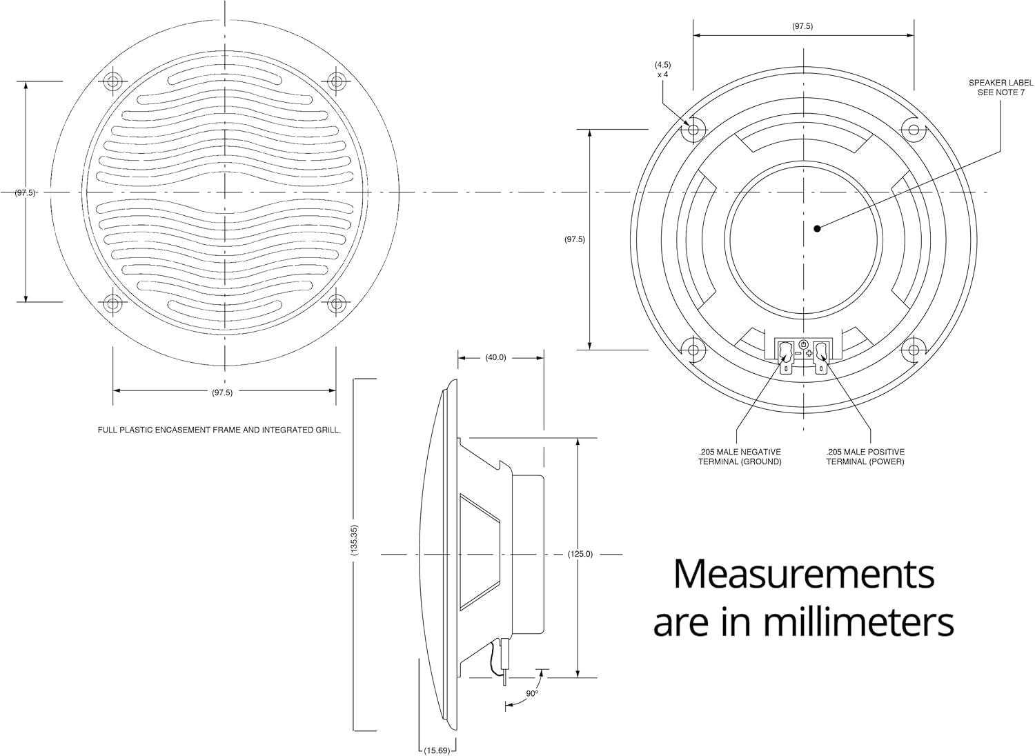 5-Inch Water Resistant Outdoor Speakers, Dual Cone, 25W Peak Power, Marine and RV Compatible (White)
