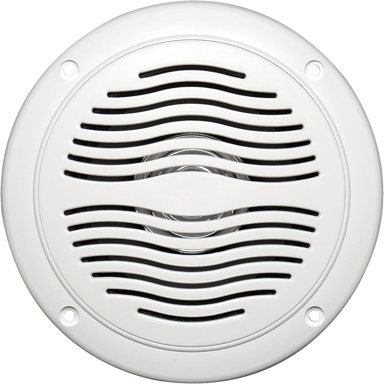 5-Inch Water Resistant Outdoor Speakers, Dual Cone, 25W Peak Power, Marine and RV Compatible (White)