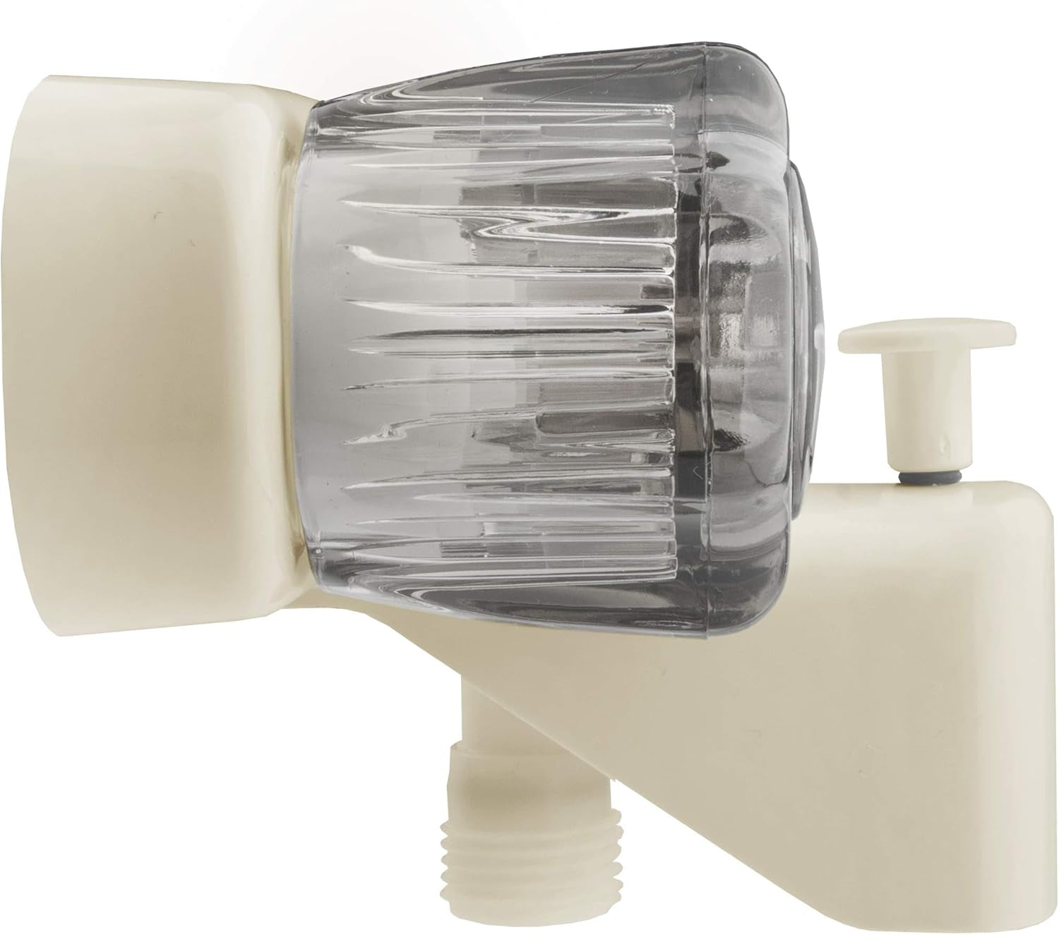 DF-SA110S-BQ RV Tub & Shower Faucet Valve Diverter with Smoked Acrylic Knobs (Bisque Parchment)